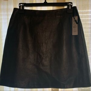 Black leather skirt